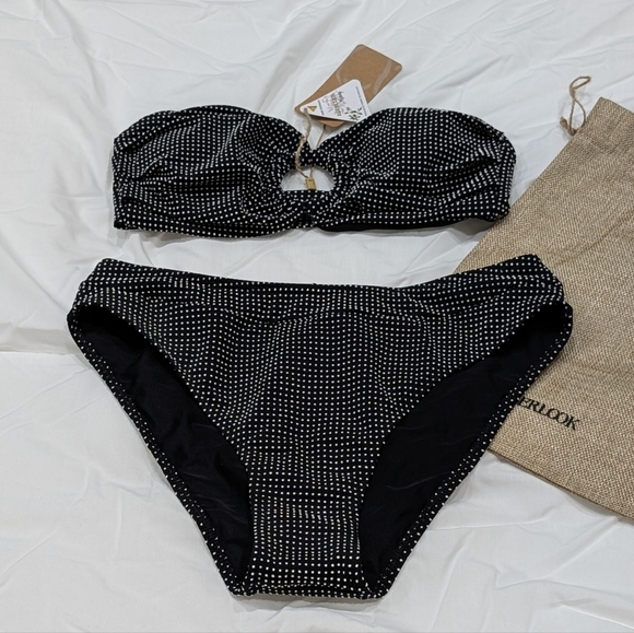 BNWT / Berlook / XL / Polka Dot O-Ring Strapless Bikini - Picture 1 of 3